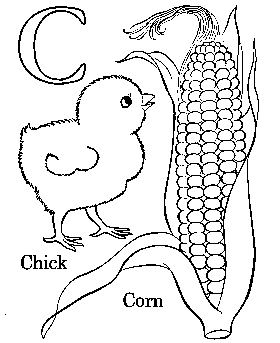 coloring pages of alphabet Letter C