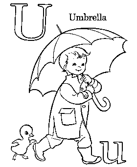 coloring pages of alphabet Letter U
