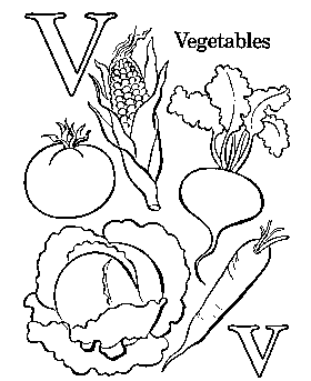 coloring page of alphabet Letter V