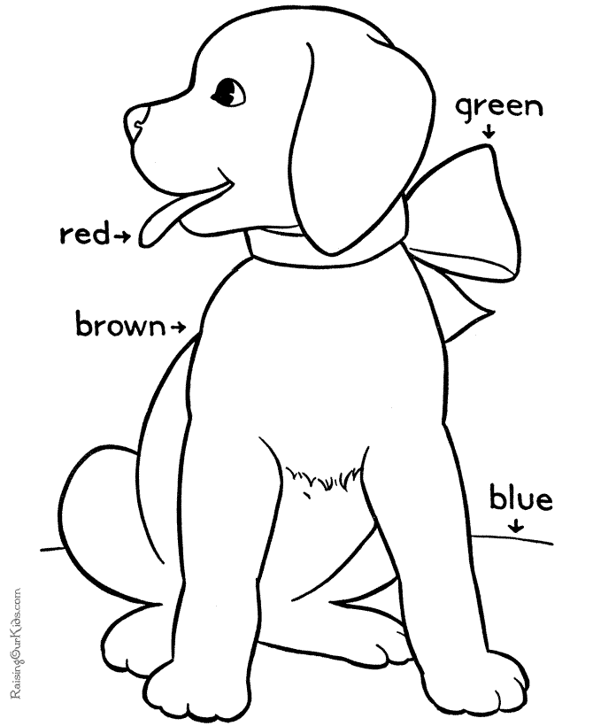 Colors Red, Brown, Green and Blue Sight Words Worksheet