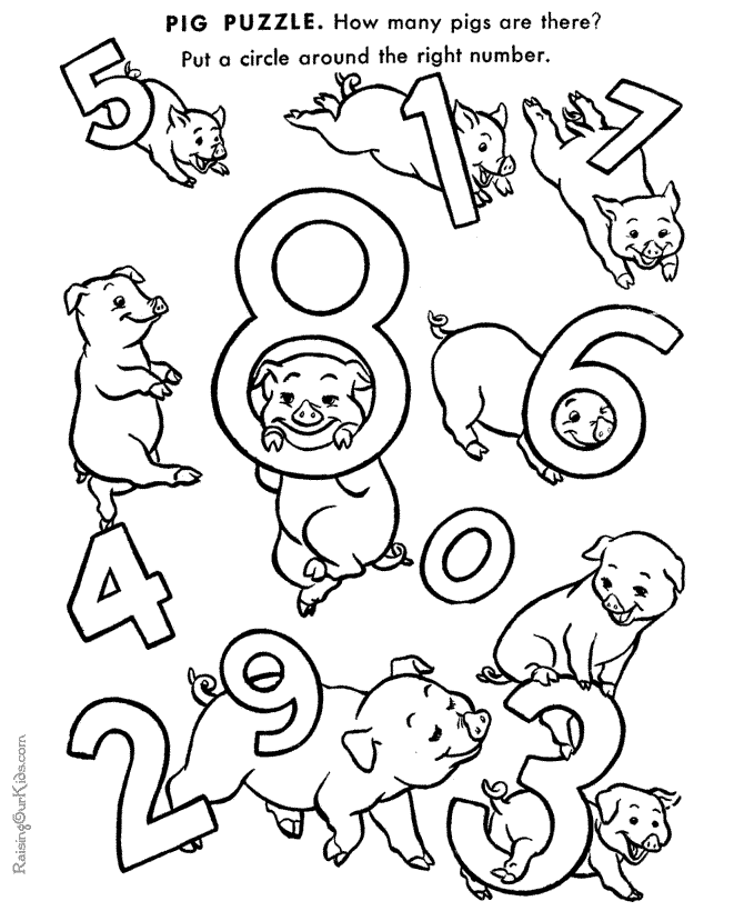 11 Puzzle preschool number worksheet