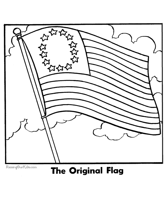 The Original American Flag coloring page