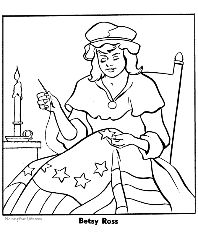 Betsy Ross coloring page