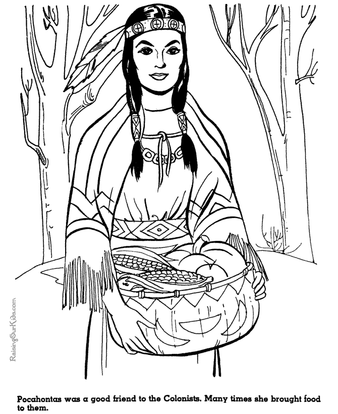 Pocahontas Coloring Page