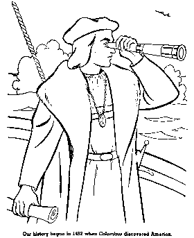 Christopher Columbus coloring page