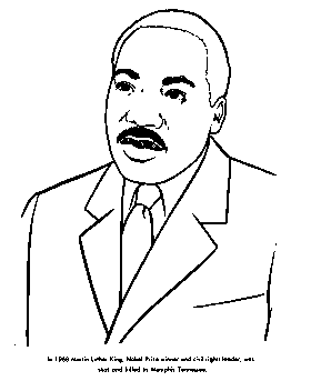 Martin Luther King coloring page