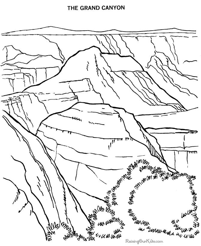 Grand Canyon coloring page