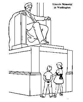 Lincoln Memorial coloring page