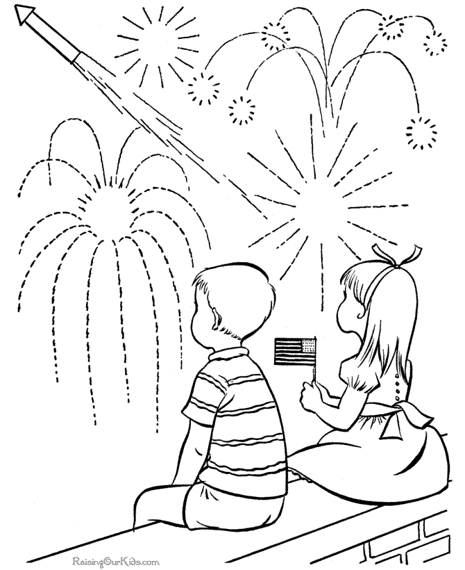 Printable Independence Day coloring page