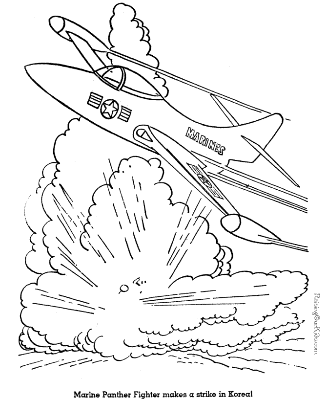 Printable military coloring page
