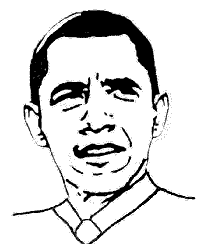 President Barack Obama coloring page