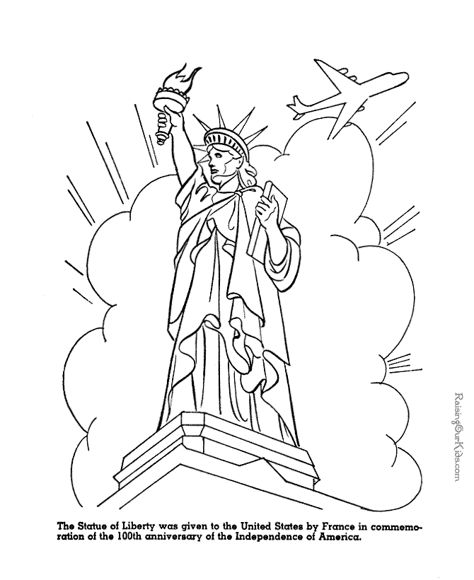 Coloring Pages of Statue of Liberty