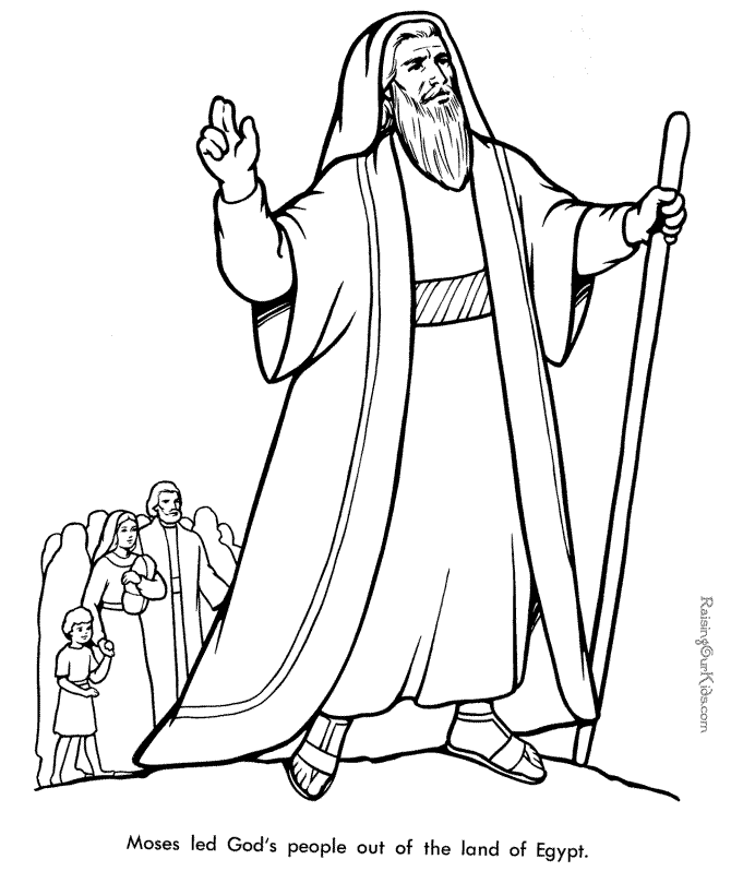 Bible Moses coloring page