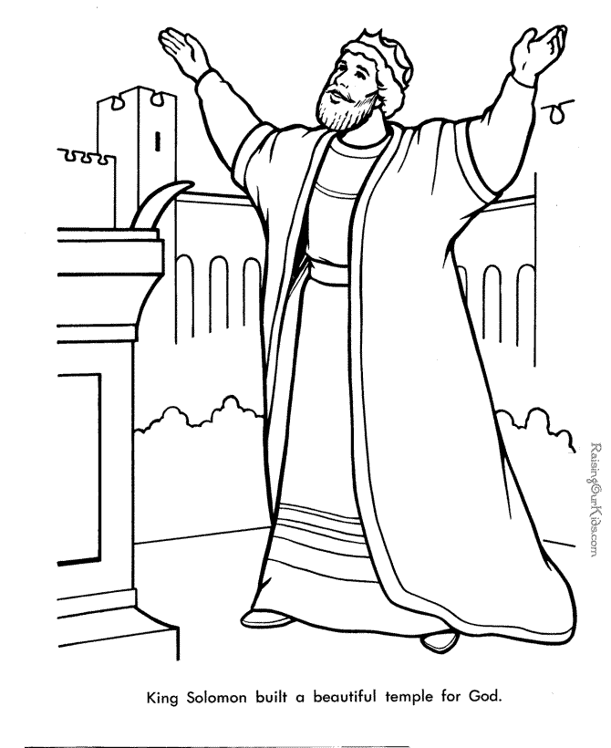Bible coloring page King Solomon