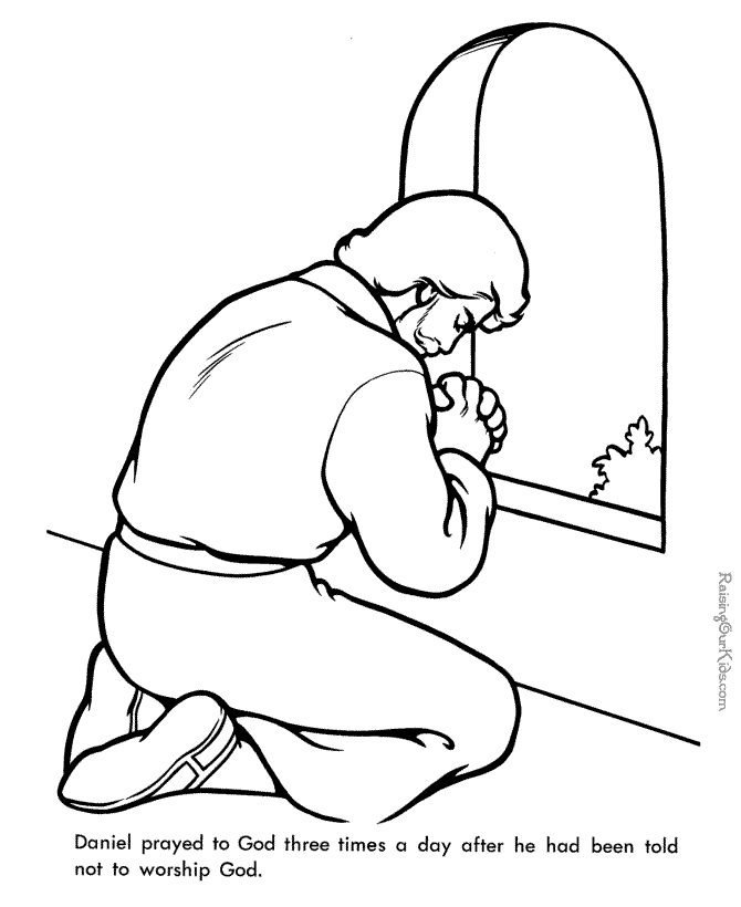 Bible coloring page Daniel praying
