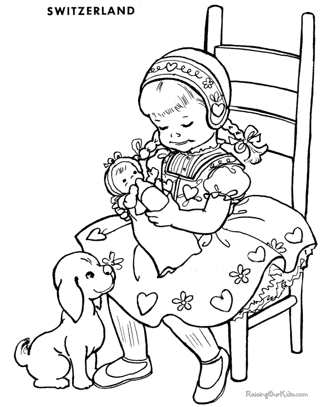 Switzerland Kids coloring pages