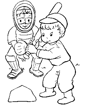 Sports baseball coloring pages