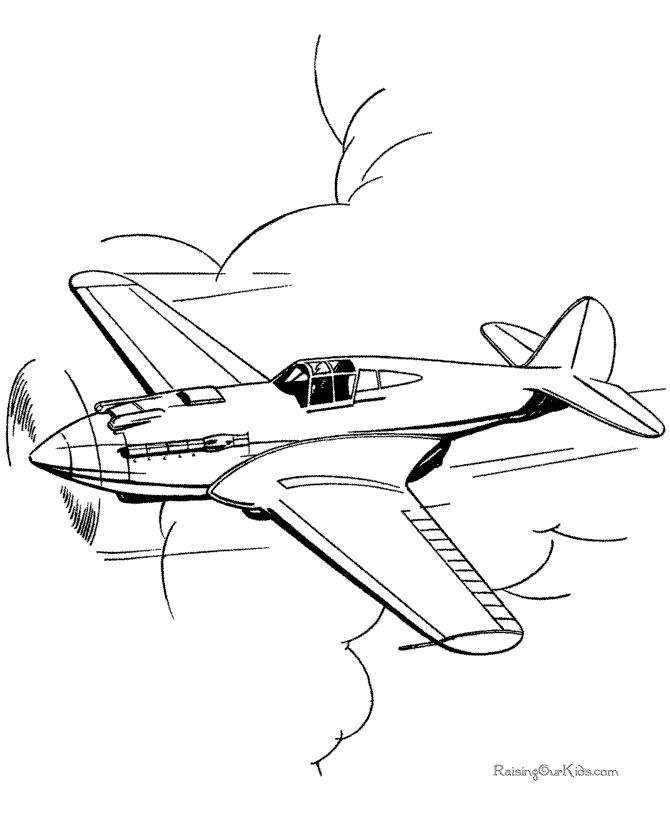 Printable airplane coloring pages