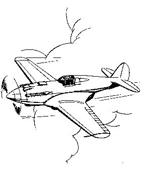 coloring page of airplane