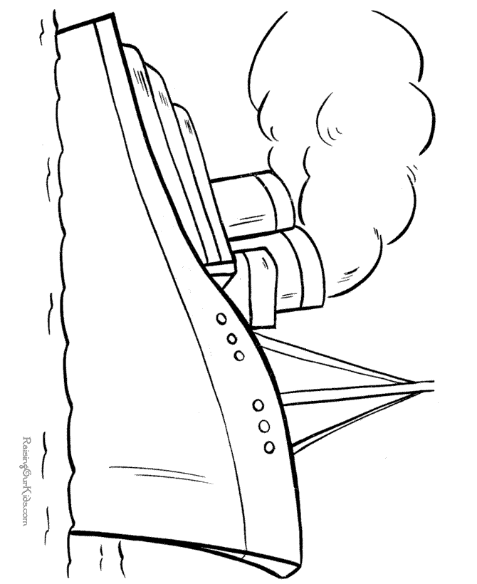 Large Ship coloring page