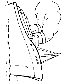 Coloring page of boats