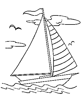 coloring page of boats