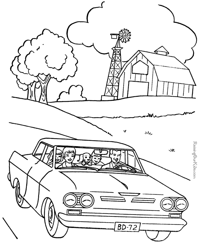 Family Car coloring page