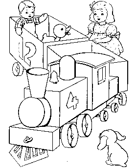 coloring page of train
