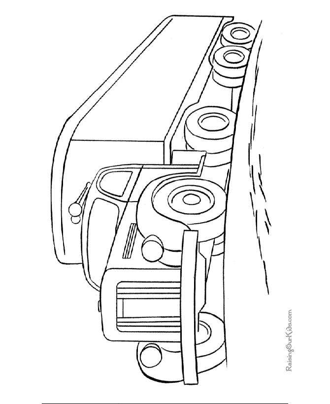 tractor and trailer coloring pages