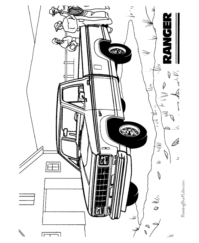 Ford Ranger truck coloring page
