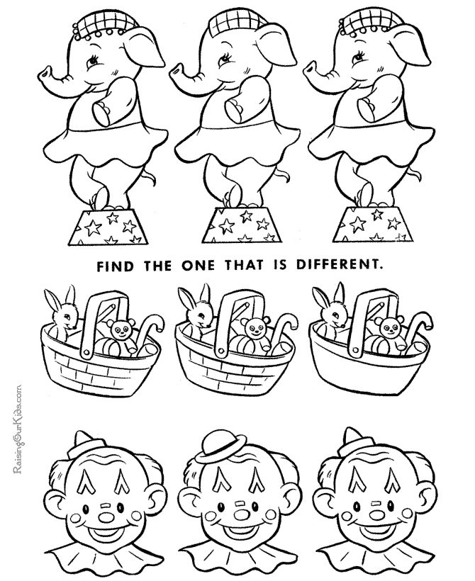 Find the different picture worksheet
