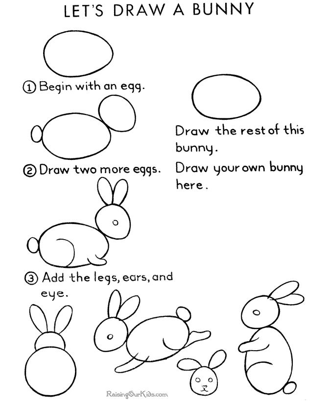 How to Draw worksheet of Bunny