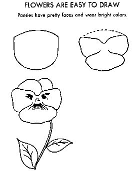 how to draw flower for kids